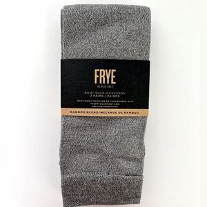 Frye Boot Socks 2 PAIR Gray/Black 5-10 Shoe Size Soft & Comfy NWT